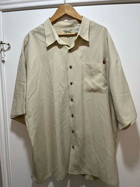 Bamboo Cay Paradise Roll Embroidered Cigar Camp Shirt Size 3XL